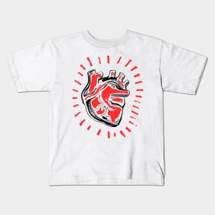 Human heart ink hand drawn illustration Kids T-Shirt